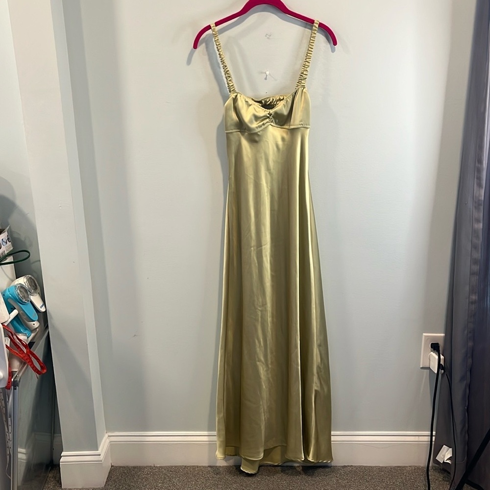 Zara Gold Maxi Gown XS